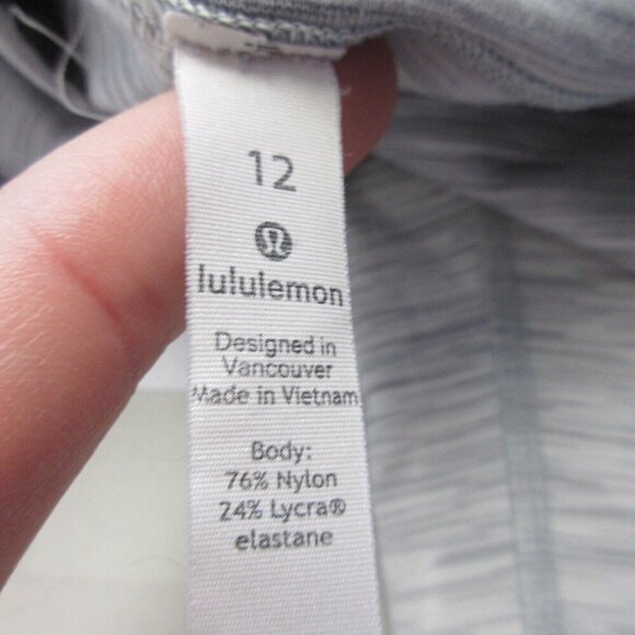 Lululemon Wunder Under Hi-Rise Tight 28" Women 12 Grey Stretch Yoga Running - Picture 4 of 15